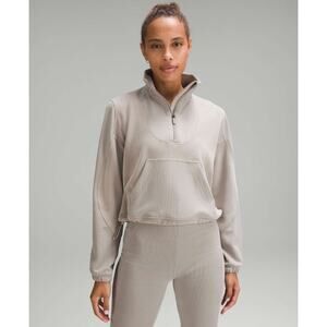 Lululemon brushed softstreme ribbed half zip - size 8